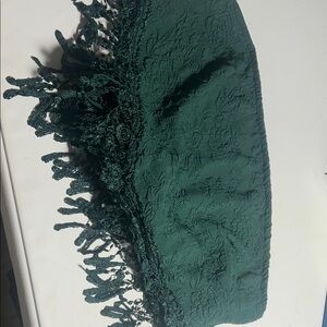 SHEIN Dark Green Lace Trim Crop Top